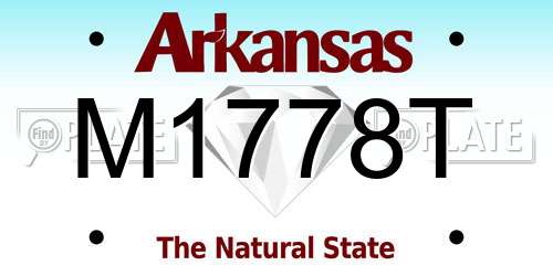 M1778T Arkansas License Plate