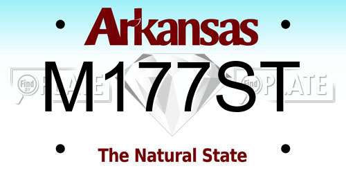 M177ST Arkansas License Plate
