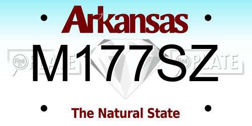 M177SZ Arkansas License Plate
