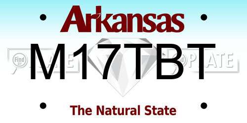 M17TBT Arkansas License Plate
