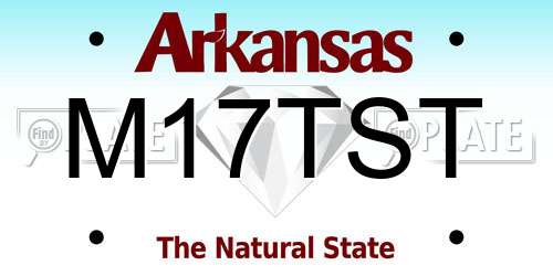 M17TST Arkansas License Plate