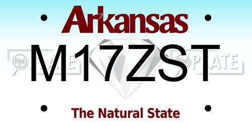 M17ZST Arkansas License Plate