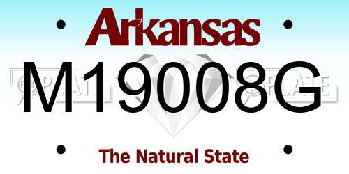 M19008G Arkansas License Plate
