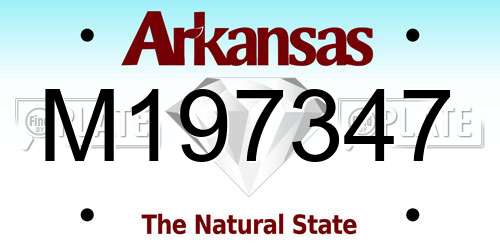 M197347 Arkansas License Plate