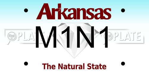 M1N1 Arkansas License Plate