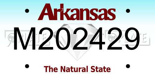 M202429 Arkansas License Plate