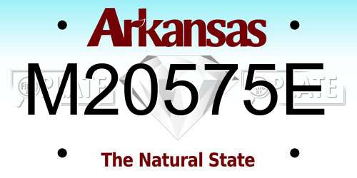 M20575E Arkansas License Plate