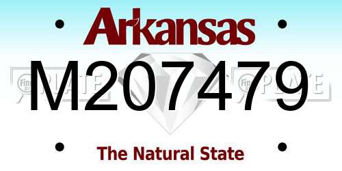 M207479 Arkansas License Plate