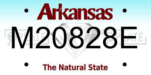 M20828E Arkansas License Plate
