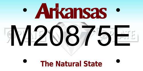 M20875E Arkansas License Plate