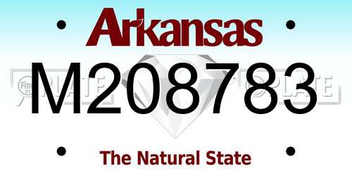 M208783 Arkansas License Plate