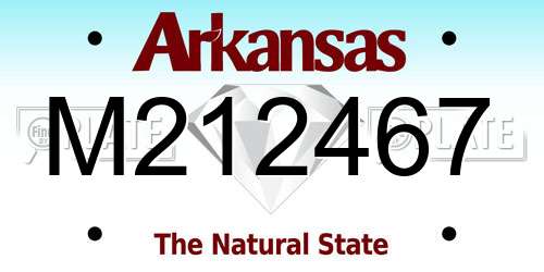 M212467 Arkansas License Plate