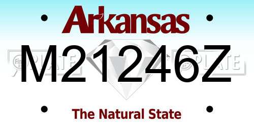 M21246Z Arkansas License Plate