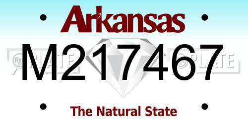 M217467 Arkansas License Plate
