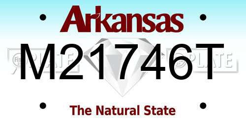 M21746T Arkansas License Plate