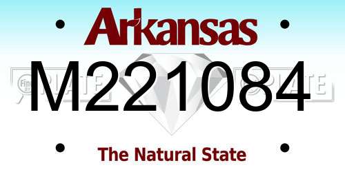 M221084 Arkansas License Plate