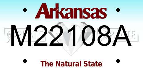 M22108A Arkansas License Plate