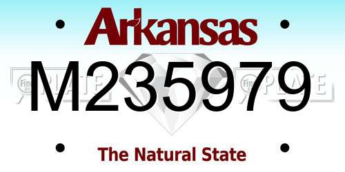 M235979 Arkansas License Plate