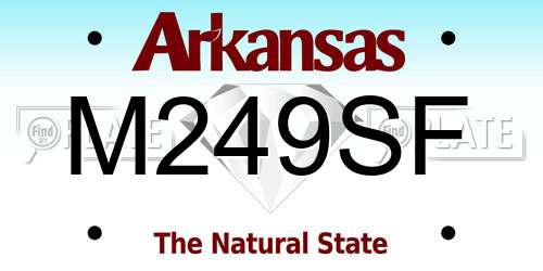M249SF Arkansas License Plate