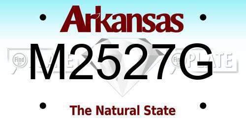 M2527G Arkansas License Plate