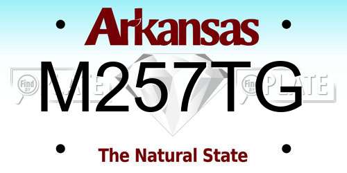 M257TG Arkansas License Plate