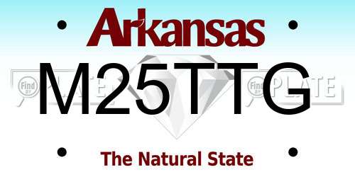 M25TTG Arkansas License Plate