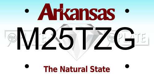M25TZG Arkansas License Plate
