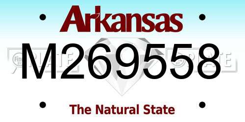 M269558 Arkansas License Plate