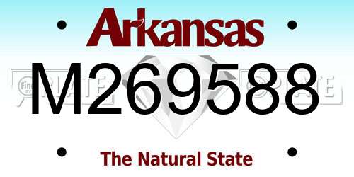 M269588 Arkansas License Plate