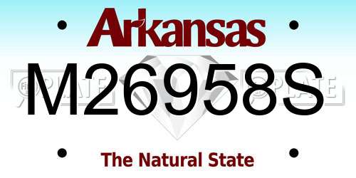 M26958S Arkansas License Plate