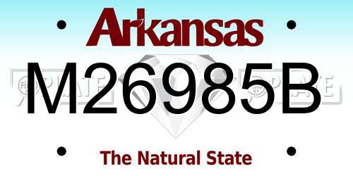 M26985B Arkansas License Plate