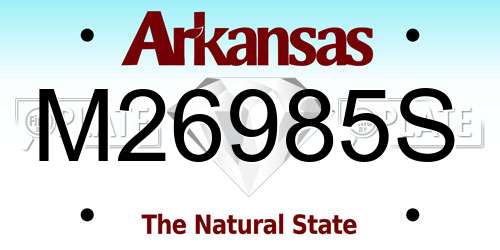 M26985S Arkansas License Plate