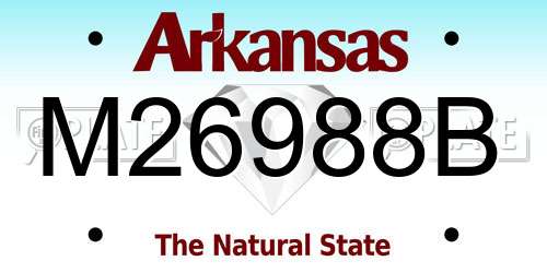 M26988B Arkansas License Plate