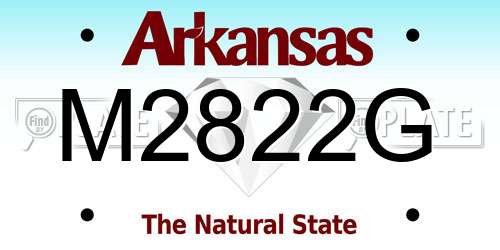 M2822G Arkansas License Plate