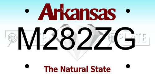 M282ZG Arkansas License Plate