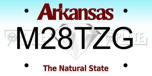 M28TZG Arkansas License Plate