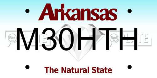 M30HTH Arkansas License Plate