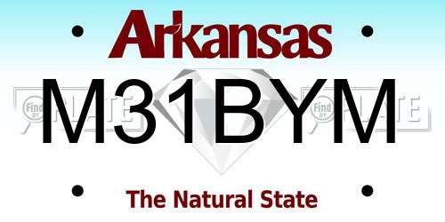 M31BYM Arkansas License Plate