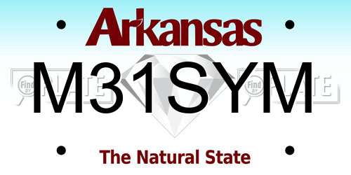 M31SYM Arkansas License Plate