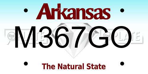 M367GO Arkansas License Plate