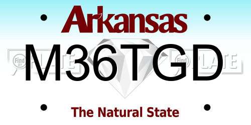 M36TGD Arkansas License Plate