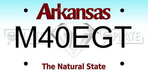 M40EGT Arkansas License Plate