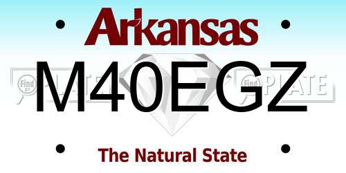 M40EGZ Arkansas License Plate