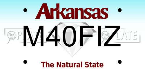 M40FIZ Arkansas License Plate