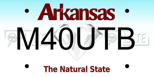 M40UTB Arkansas License Plate