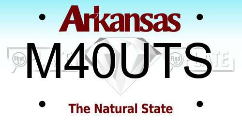 M40UTS Arkansas License Plate