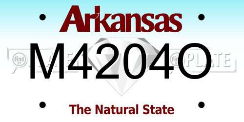 M4204O Arkansas License Plate