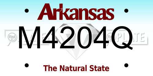 M4204Q Arkansas License Plate