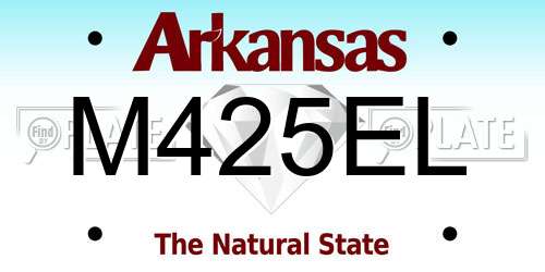 M425EL Arkansas License Plate