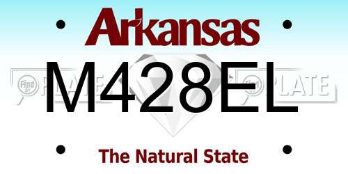 M428EL Arkansas License Plate